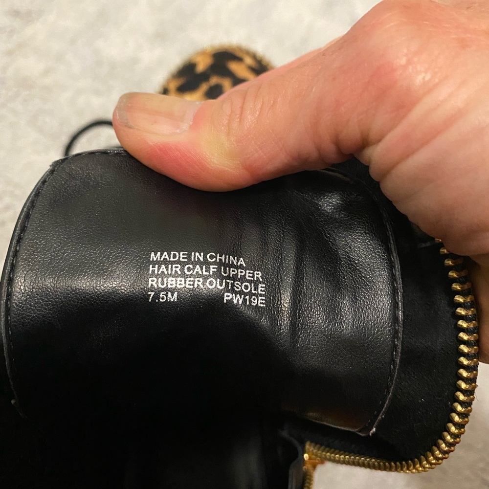 Micheal Kors side zip hair bootie